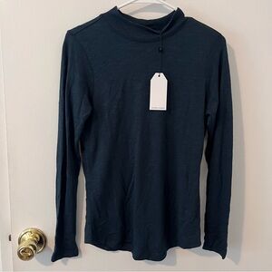 NWT Universal Standard Women’s Teal Green Mock Neck Knit Top Base Layer 3XS 2-4